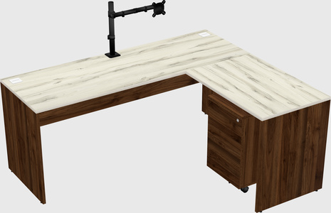 L-shaped office desk