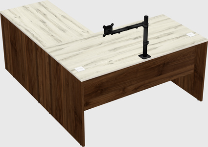 L-shaped office desk