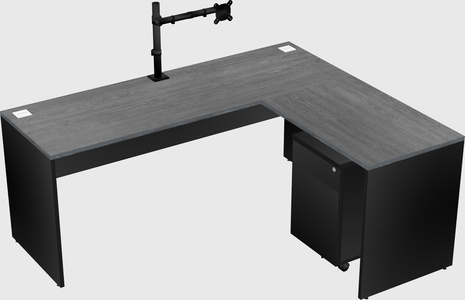 L-shaped office desk