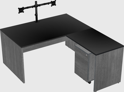 L-shaped office desk