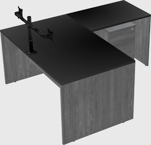 L-shaped office desk