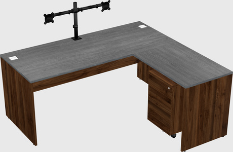 L-shaped office desk