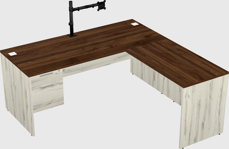 L-shaped office desk
