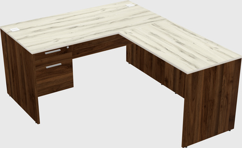 L-shaped office desk