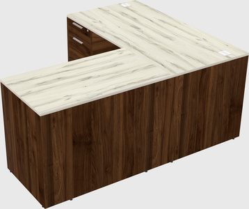 L-shaped office desk