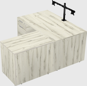 L-shaped office desk