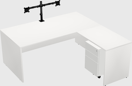 L-shaped office desk