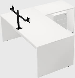 L-shaped office desk