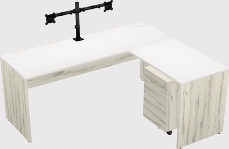 L-shaped office desk