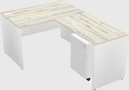 L-shaped office desk