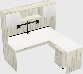 L-shaped office desk