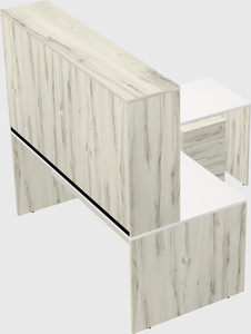 L-shaped office desk