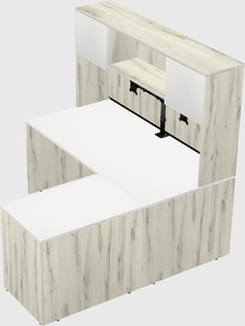 L-shaped office desk