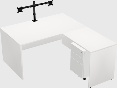 L-shaped office desk
