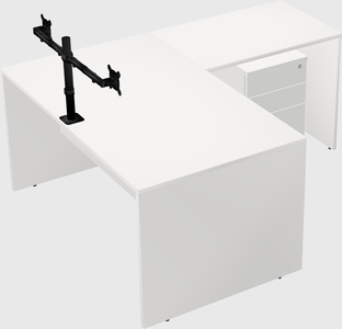 L-shaped office desk