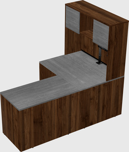 L-shaped office desk