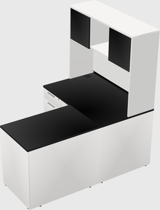 L-shaped office desk