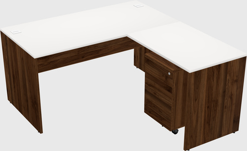L-shaped office desk