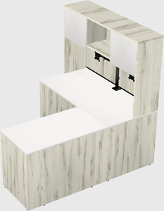 L-shaped office desk