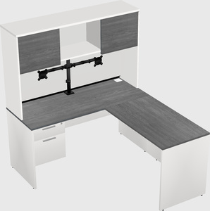 L-shaped office desk