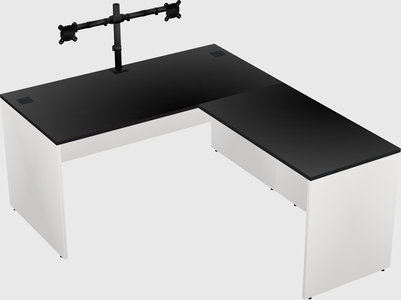 L-shaped office desk