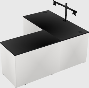 L-shaped office desk