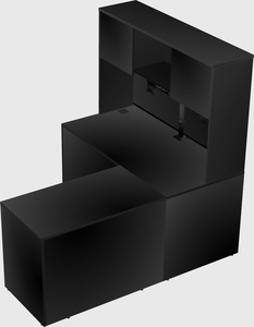 L-shaped office desk