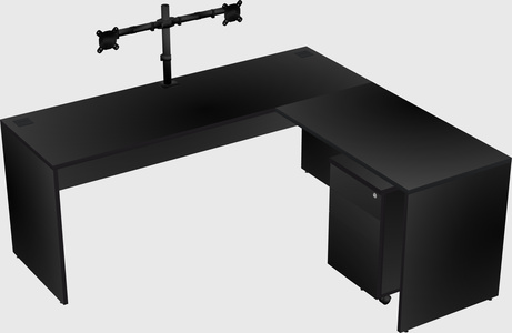 L-shaped office desk