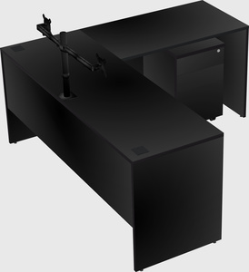 L-shaped office desk