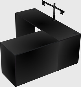 L-shaped office desk