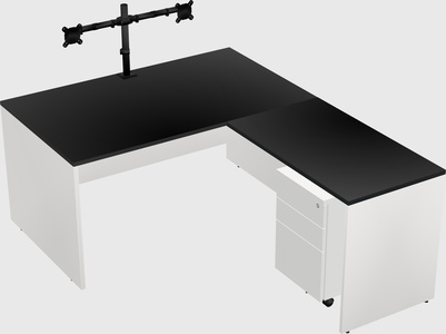 L-shaped office desk