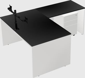 L-shaped office desk