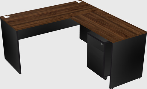L-shaped office desk