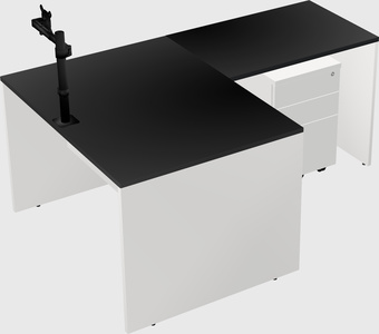 L-shaped office desk