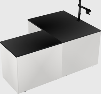 L-shaped office desk