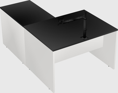 L-shaped office desk