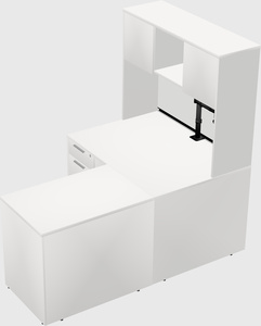 L-shaped office desk