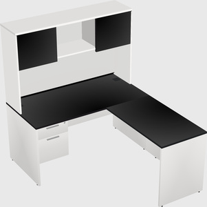 L-shaped office desk