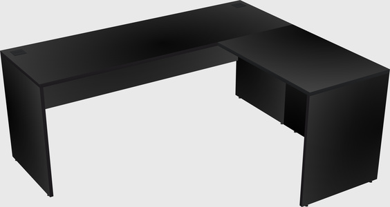 L-shaped office desk
