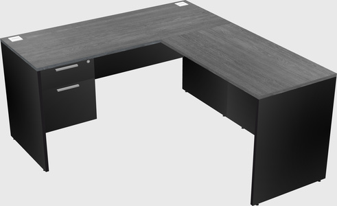L-shaped office desk