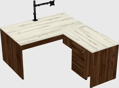 L-shaped office desk