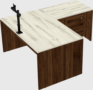 L-shaped office desk