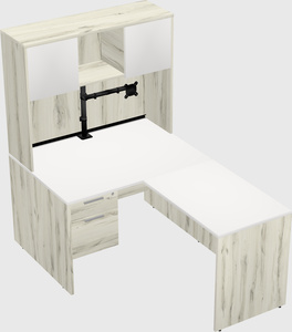 L-shaped office desk