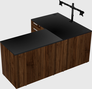 L-shaped office desk
