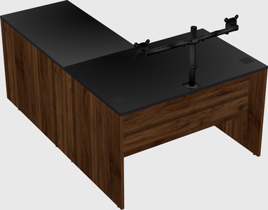L-shaped office desk