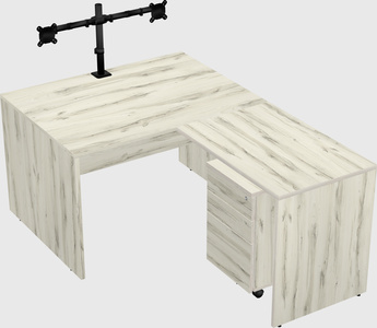 L-shaped office desk