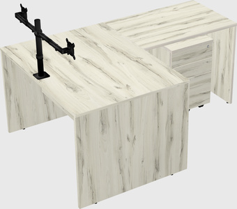 L-shaped office desk