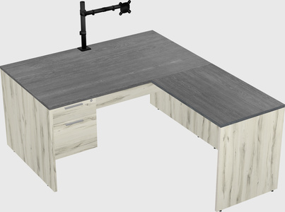 L-shaped office desk