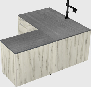 L-shaped office desk