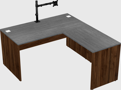 L-shaped office desk